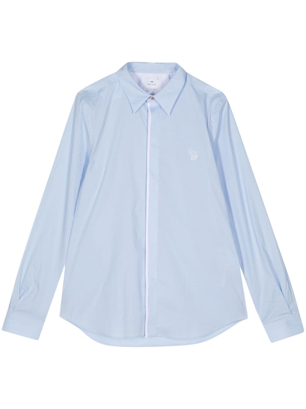 PS Paul Smith Zebra-embroidered shirt - Blue von PS Paul Smith