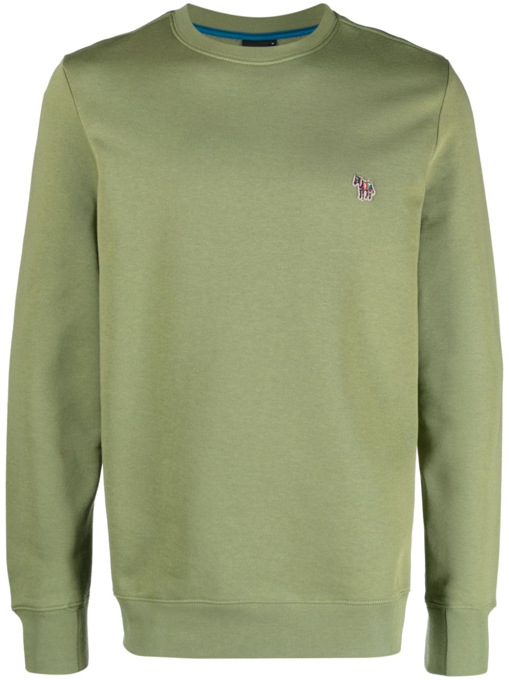 PS Paul Smith Zebra logo-patch organic-cotton sweatshirt - Green von PS Paul Smith