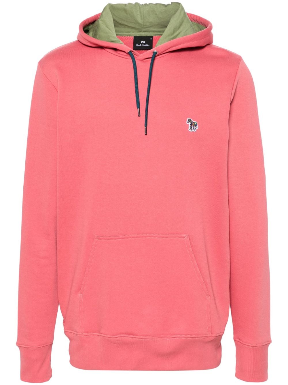 PS Paul Smith Zebra-patch drawstring hoodie - Pink von PS Paul Smith