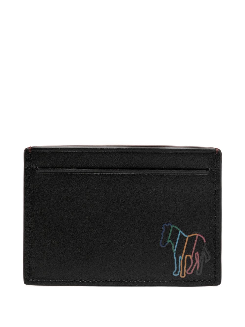 PS Paul Smith Zebra-print leather cardholder - Brown von PS Paul Smith