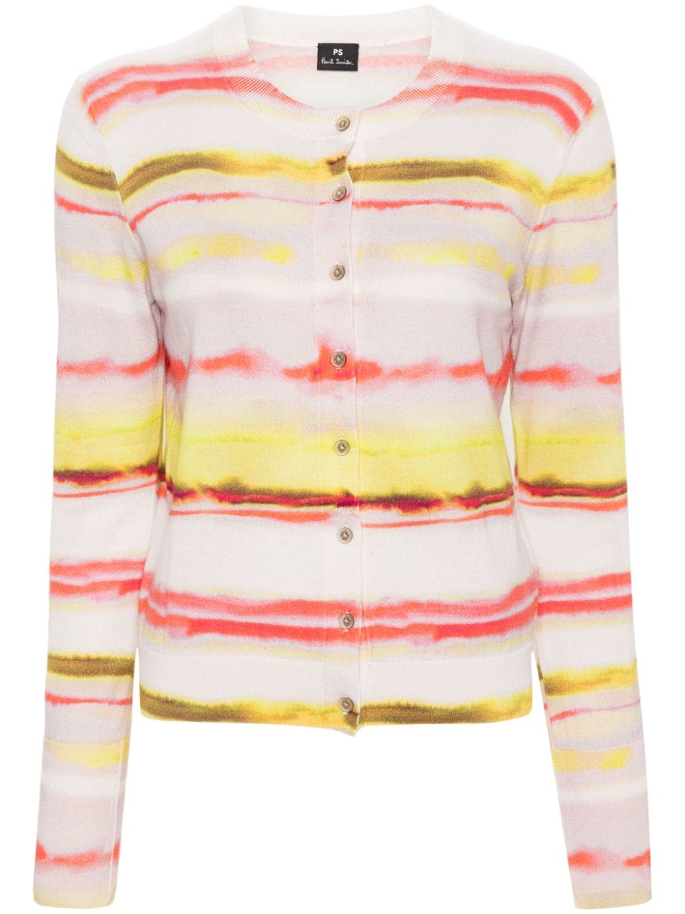 PS Paul Smith abstract-print cotton cardigan - Pink von PS Paul Smith