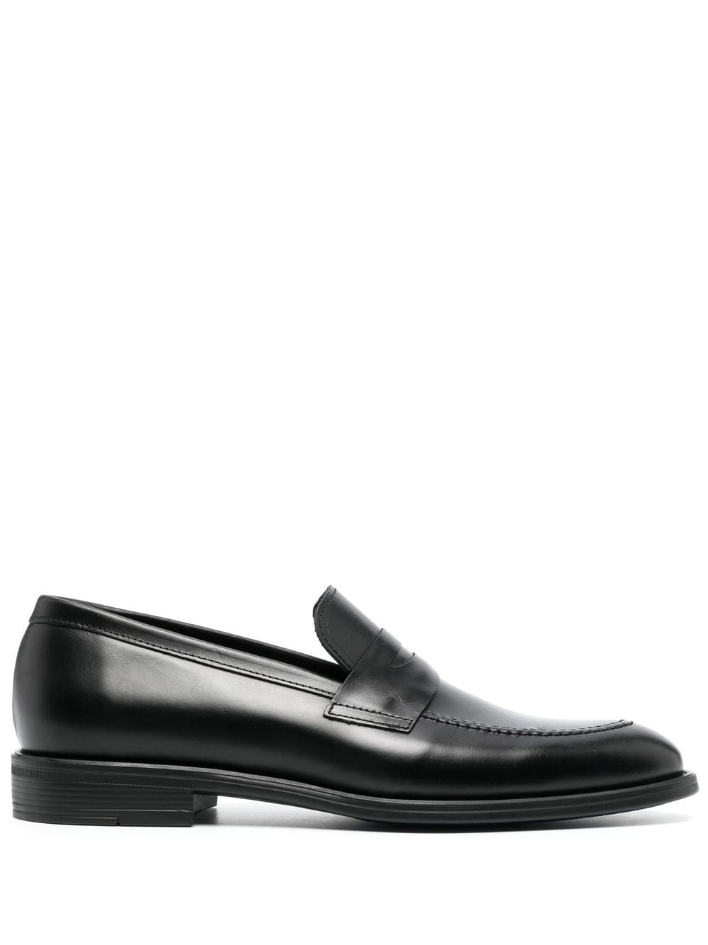 PS Paul Smith almond-toe leather penny loafers - Black von PS Paul Smith
