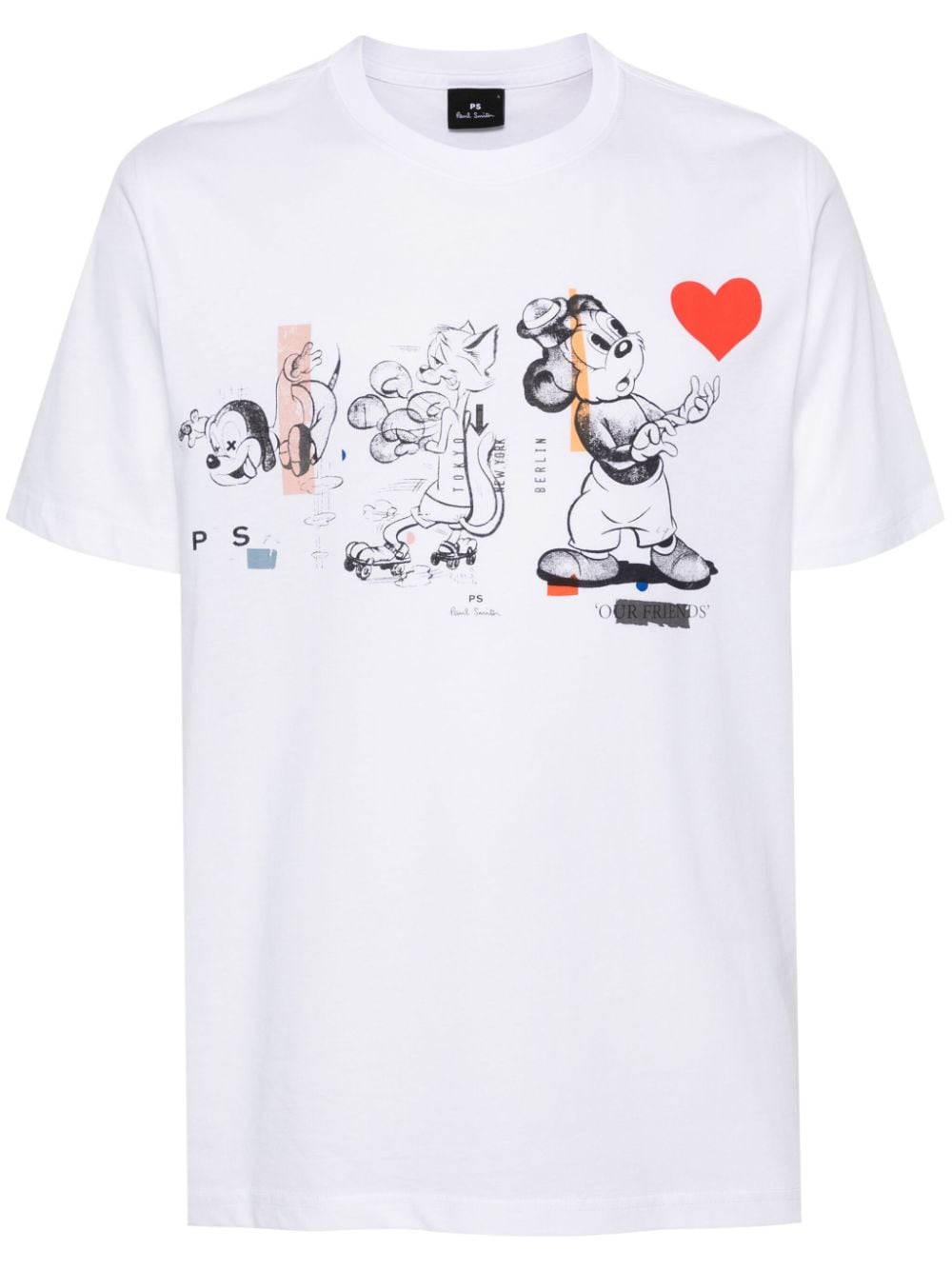 PS Paul Smith cartoon-print T-shirt - White von PS Paul Smith