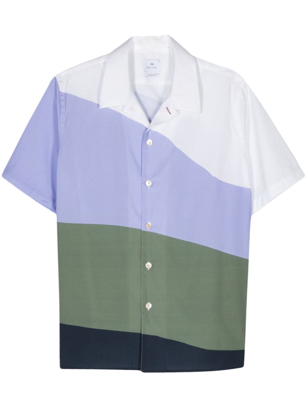 PS Paul Smith colour-block cotton shirt - Purple von PS Paul Smith