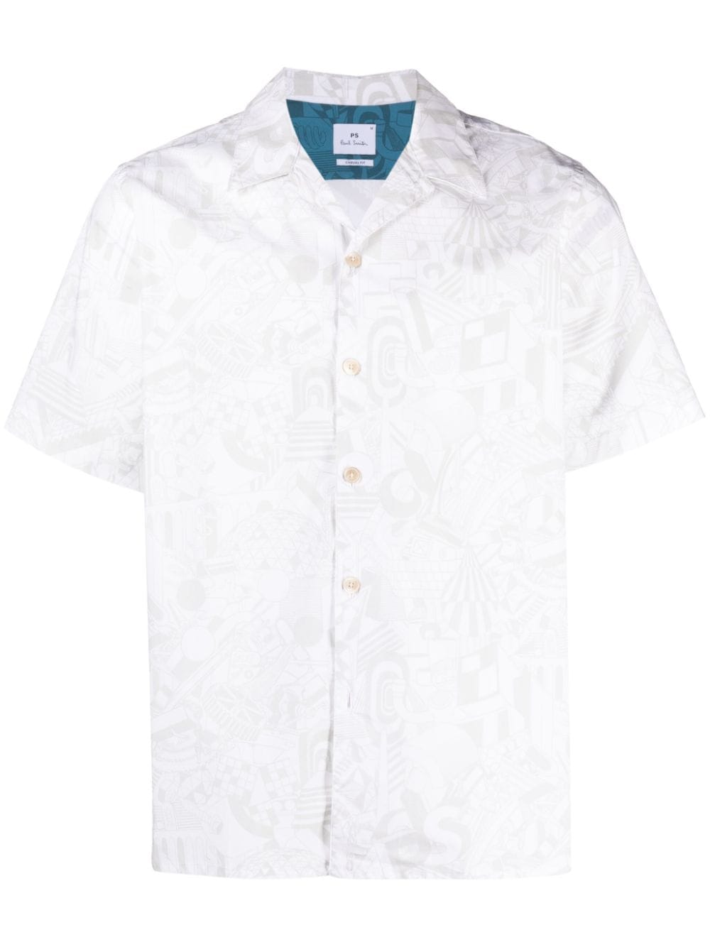 PS Paul Smith doodle-print camp-collar shirt - White von PS Paul Smith