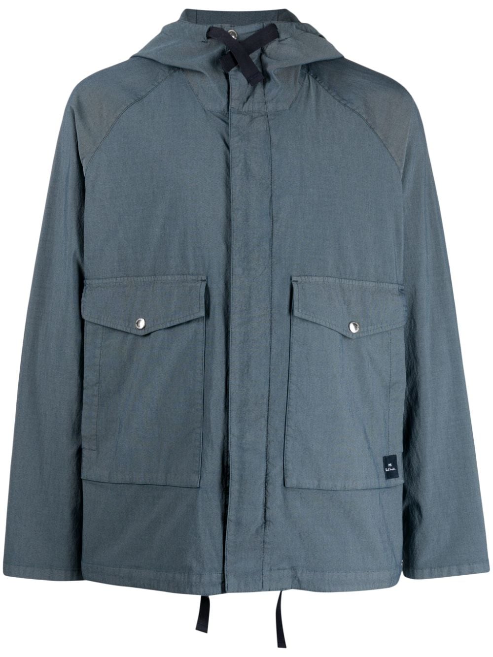 PS Paul Smith drawstring-hood cotton jacket - Blue von PS Paul Smith