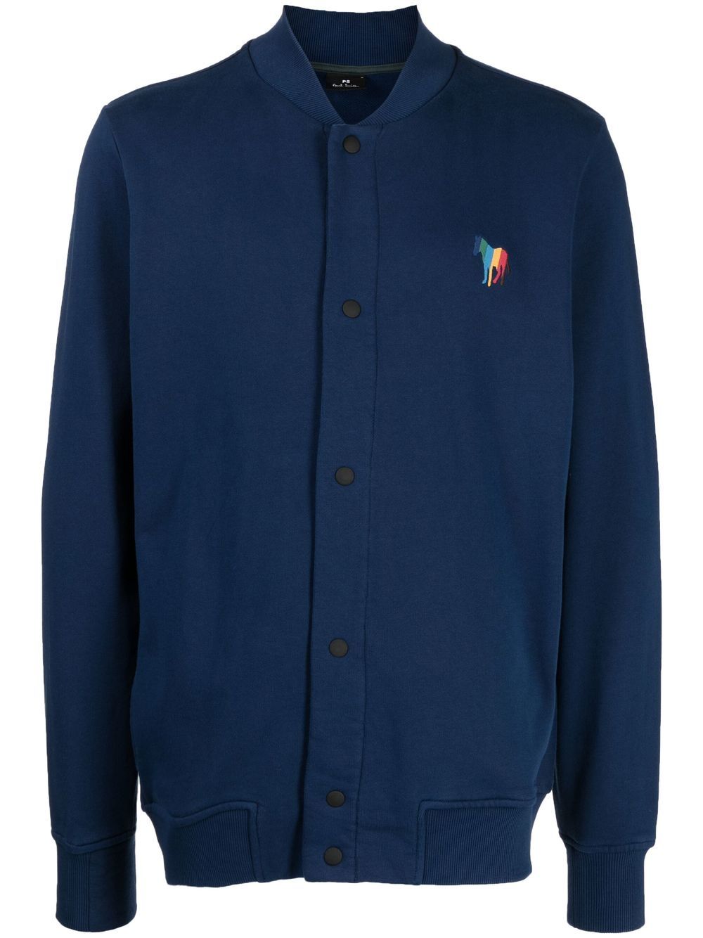 PS Paul Smith embroidered-logo cotton cardigan - Blue von PS Paul Smith