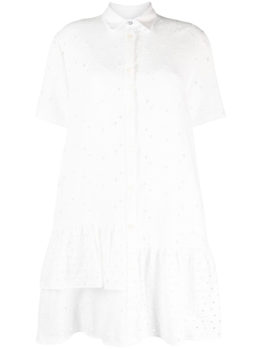 PS Paul Smith embroidered shirt dress - White von PS Paul Smith