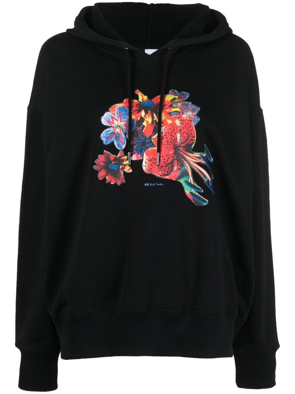 PS Paul Smith graphic drawstring hoodie - Black von PS Paul Smith