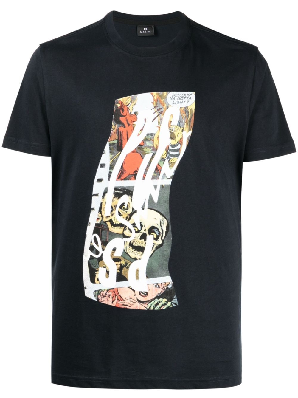 PS Paul Smith graphic-print cotton T-shirt - Black von PS Paul Smith