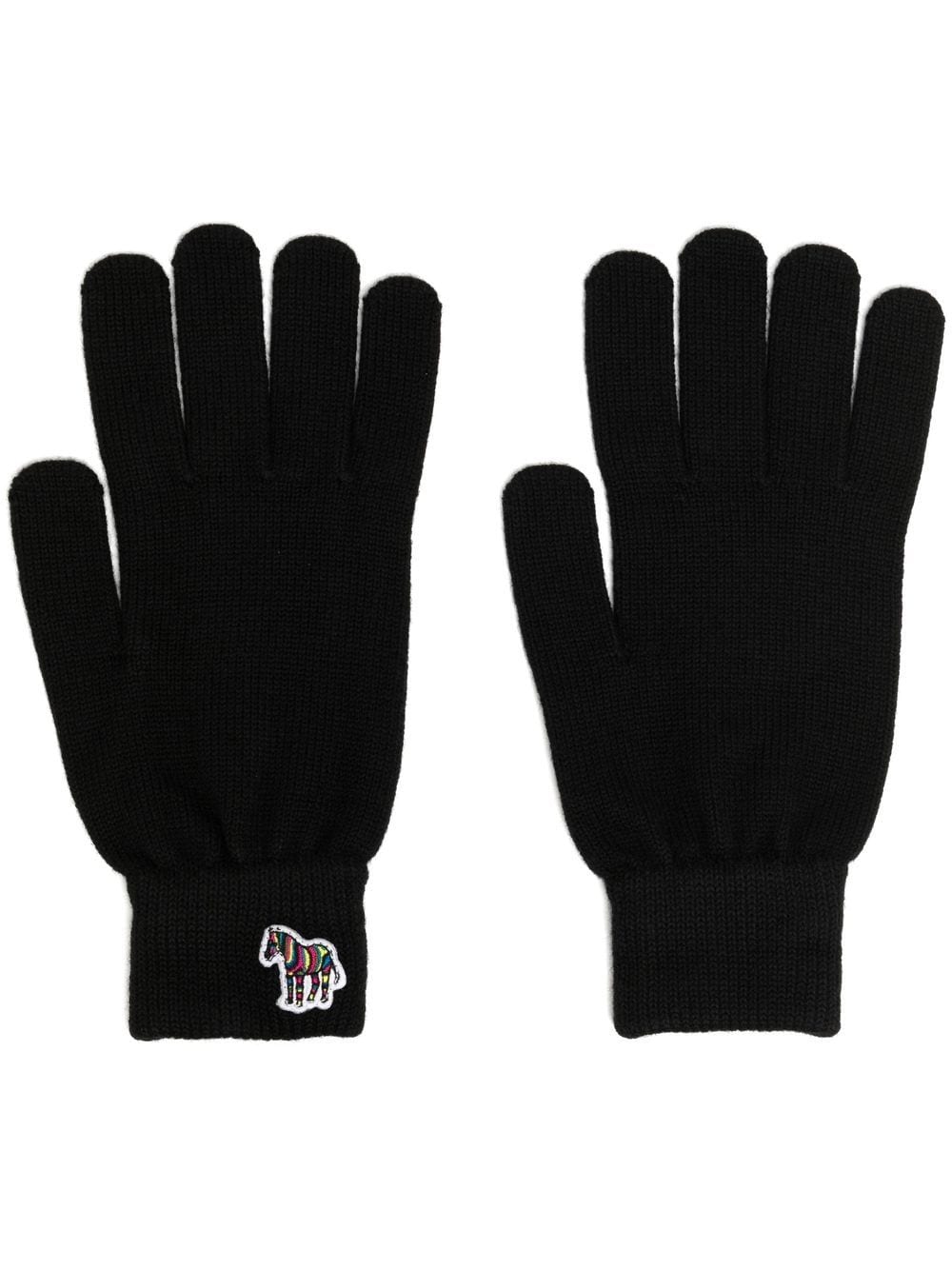 PS Paul Smith intarsia-knit gloves - Black von PS Paul Smith