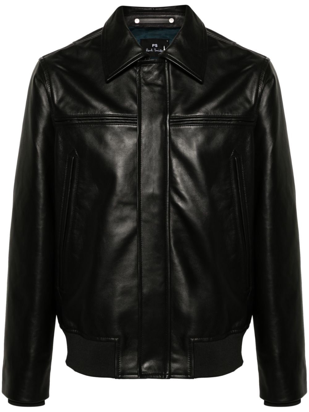 PS Paul Smith leather bomber jacket - Black von PS Paul Smith