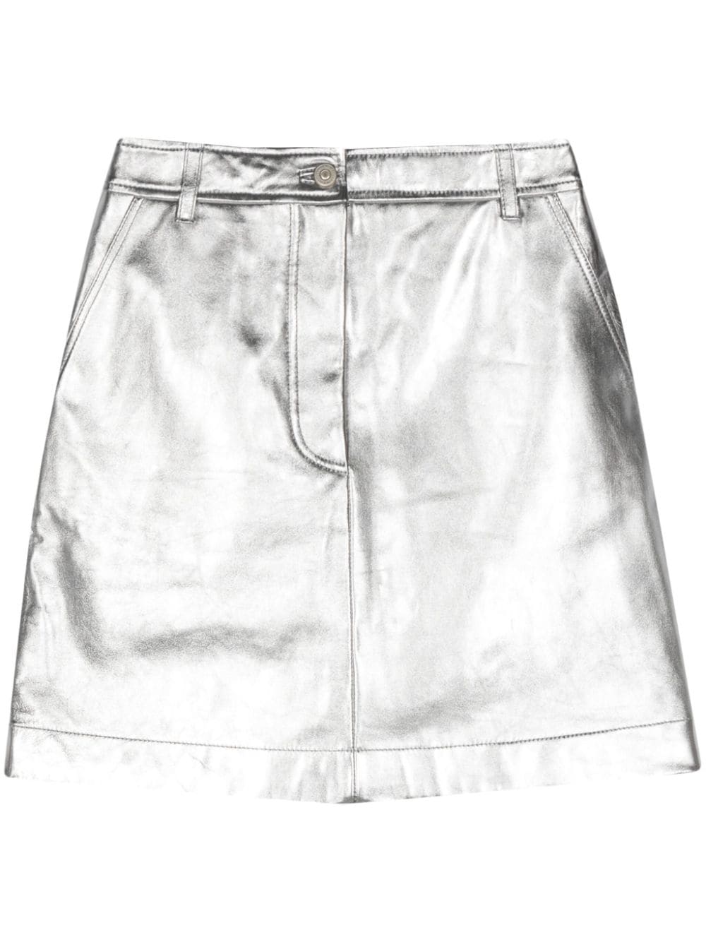 PS Paul Smith leather mini skirt - Silver von PS Paul Smith