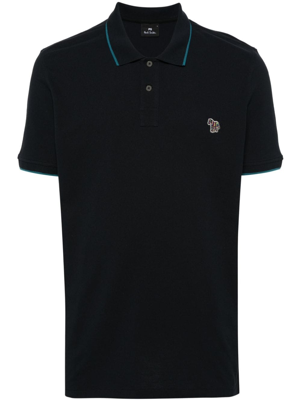 PS Paul Smith logo-appliqué polo shirt - Black von PS Paul Smith