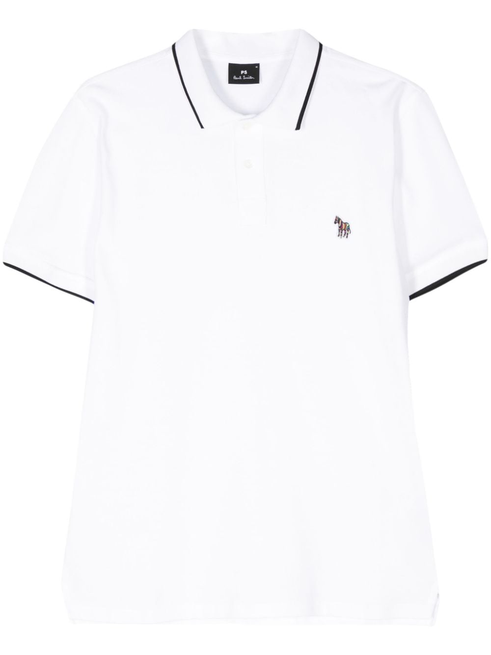 PS Paul Smith logo-appliqué polo shirt - White von PS Paul Smith