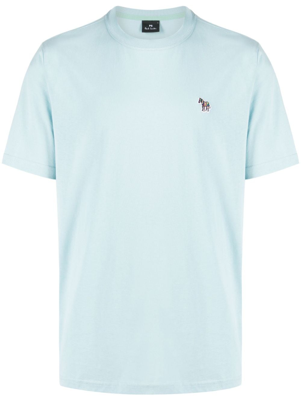 PS Paul Smith logo-embroidered cotton T-shirt - Blue von PS Paul Smith