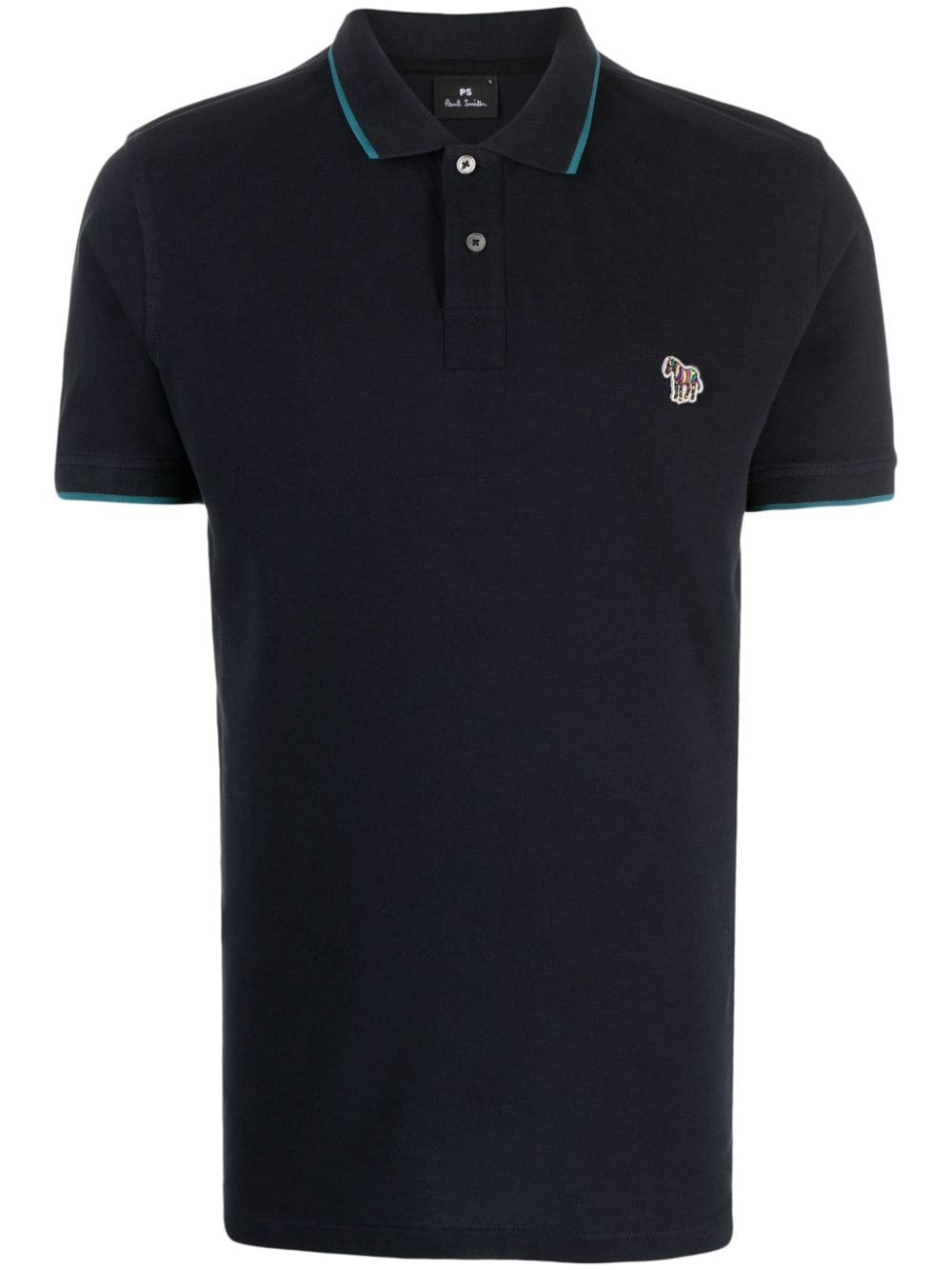 PS Paul Smith logo-embroidered cotton polo shirt - Black von PS Paul Smith