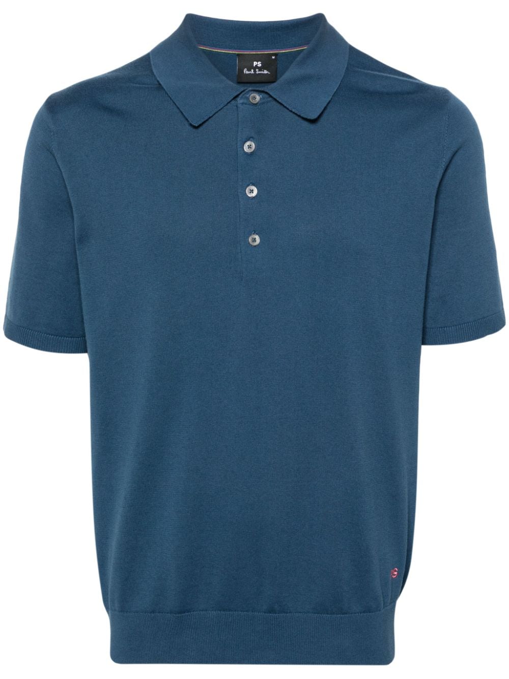 PS Paul Smith logo-embroidered cotton polo shirt - Blue von PS Paul Smith