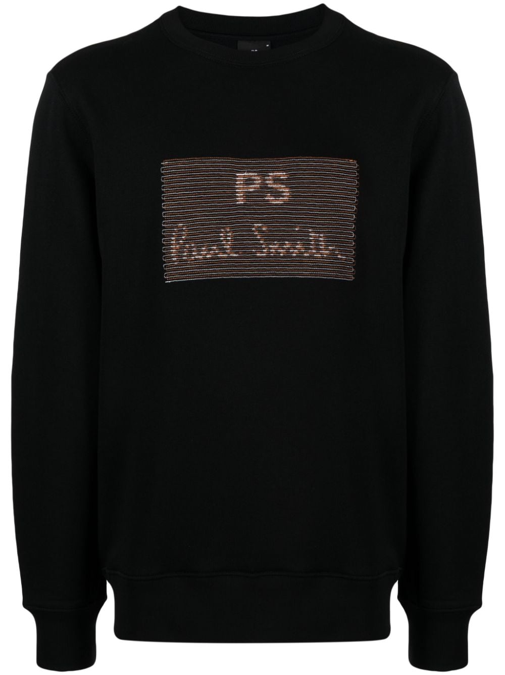 PS Paul Smith logo-embroidered cotton sweatshirt - Black von PS Paul Smith