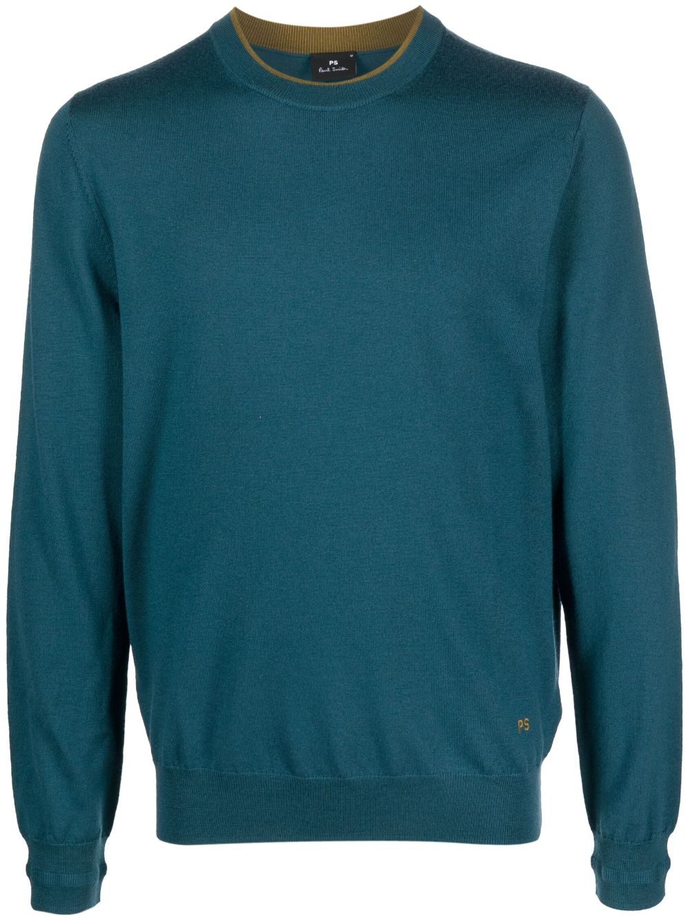 PS Paul Smith logo-embroidered merino sweatshirt - Blue von PS Paul Smith