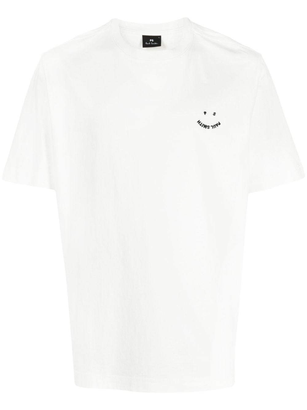 PS Paul Smith logo-embroidered organic-cotton T-shirt - White von PS Paul Smith