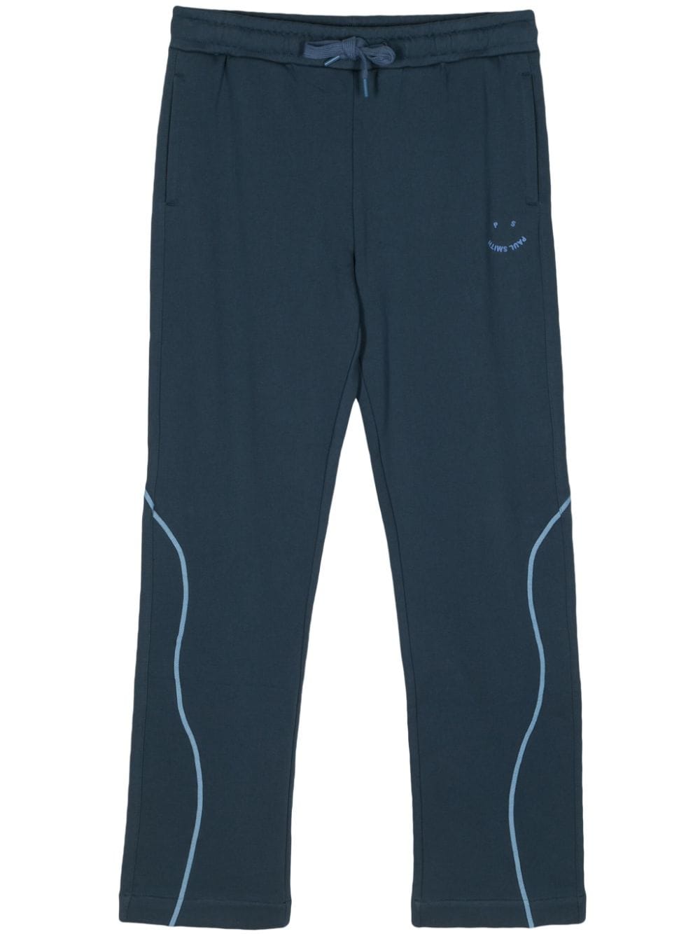PS Paul Smith logo-embroidered organic cotton track pants - Blue von PS Paul Smith