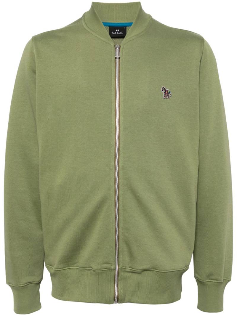 PS Paul Smith logo-embroidered zip-up sweatshirt - Green von PS Paul Smith