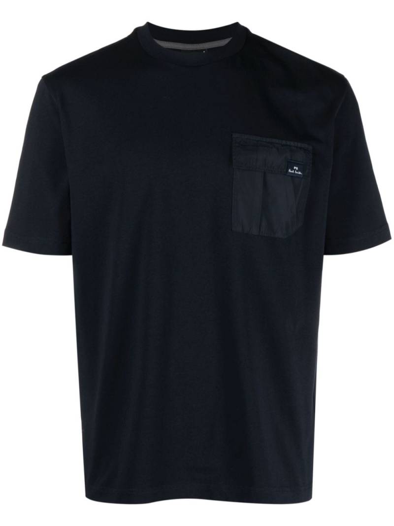 PS Paul Smith logo-patch cotton T-shirt - Blue von PS Paul Smith