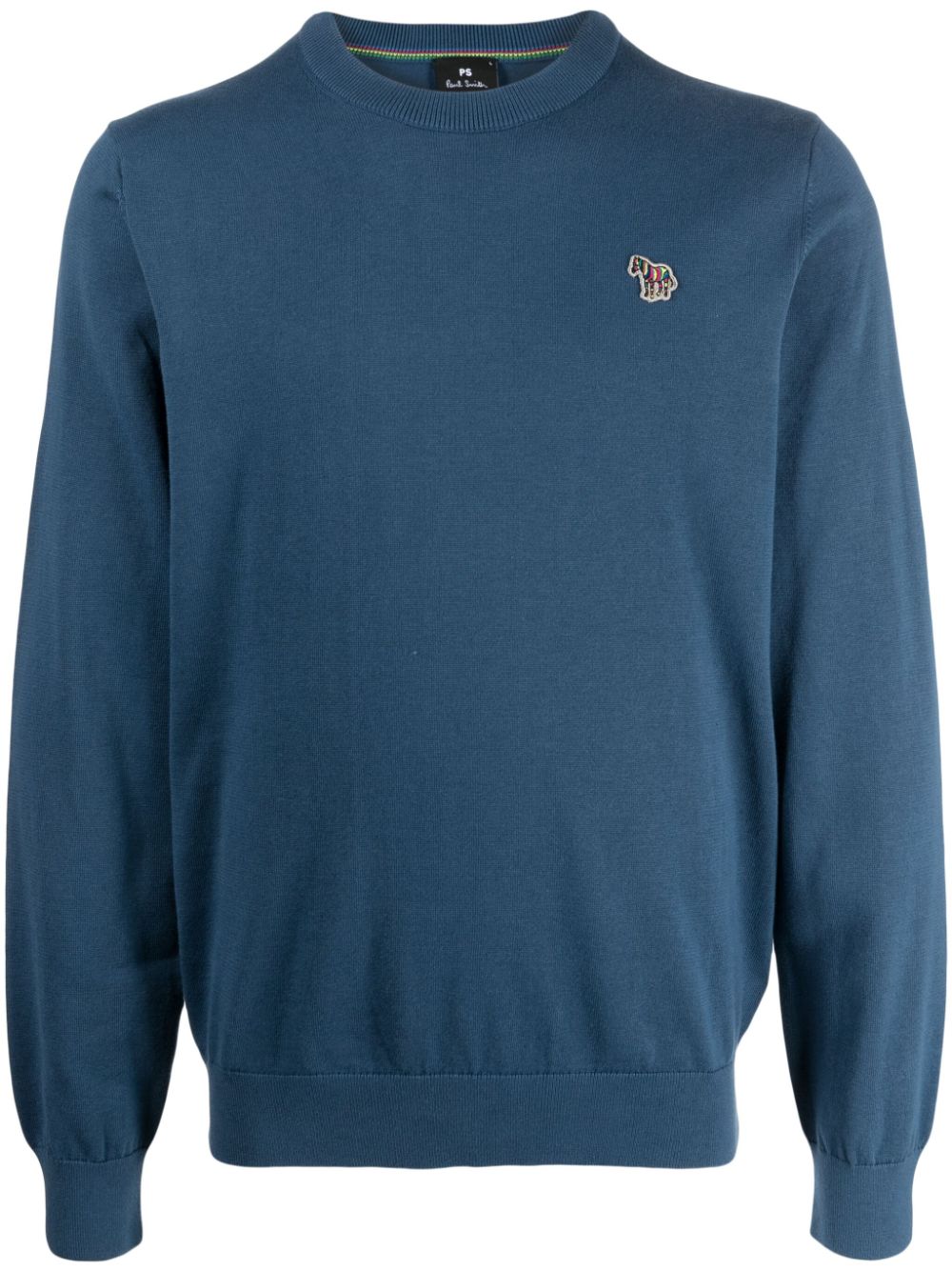 PS Paul Smith logo-patch cotton sweatshirt - Blue von PS Paul Smith