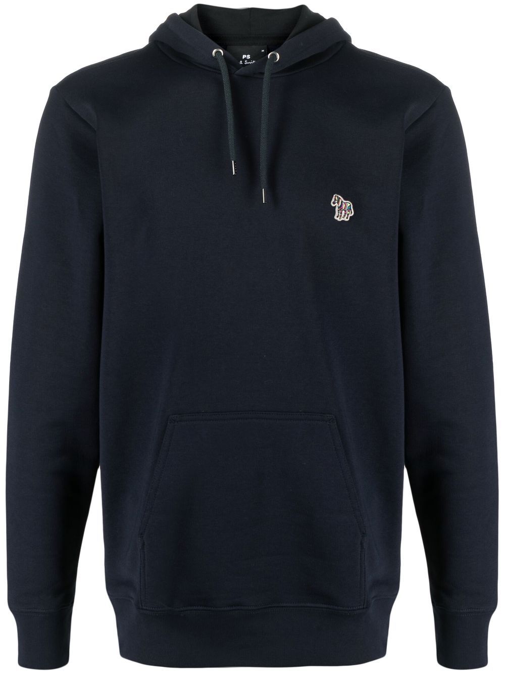 PS Paul Smith logo-patch long-sleeve hoodie - Blue von PS Paul Smith