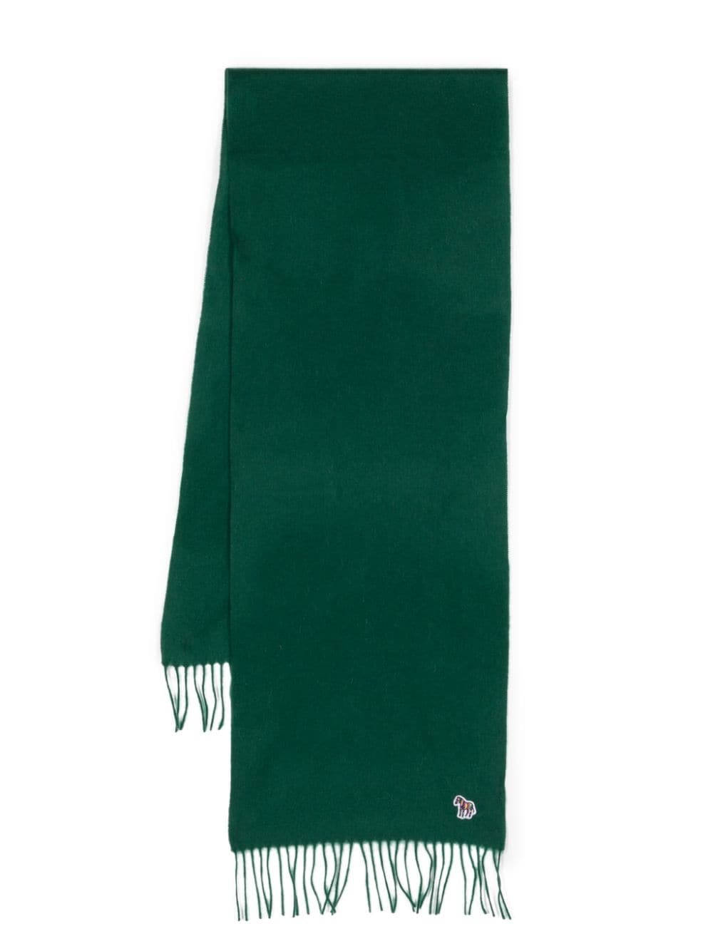 PS Paul Smith logo-patch wool scarf - Green von PS Paul Smith