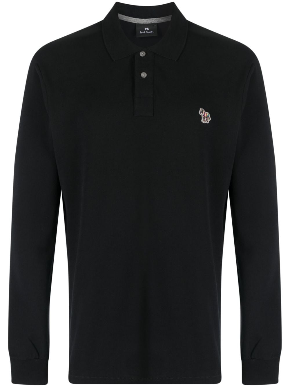 PS Paul Smith logo-patch zebra polo shirt - Black von PS Paul Smith