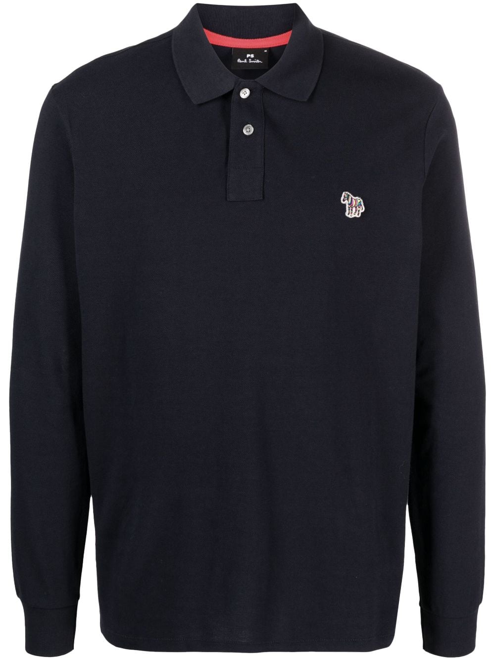 PS Paul Smith logo-patch zebra polo shirt - Blue von PS Paul Smith