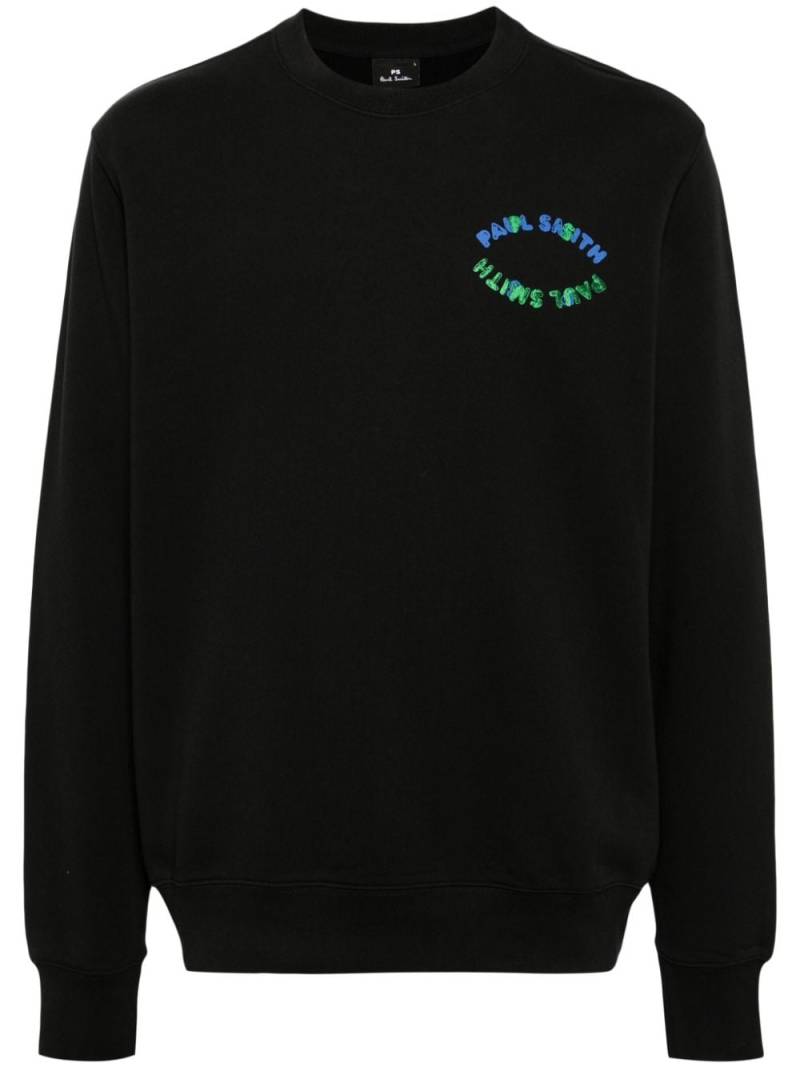 PS Paul Smith logo-print organic cotton sweatshirt - Black von PS Paul Smith