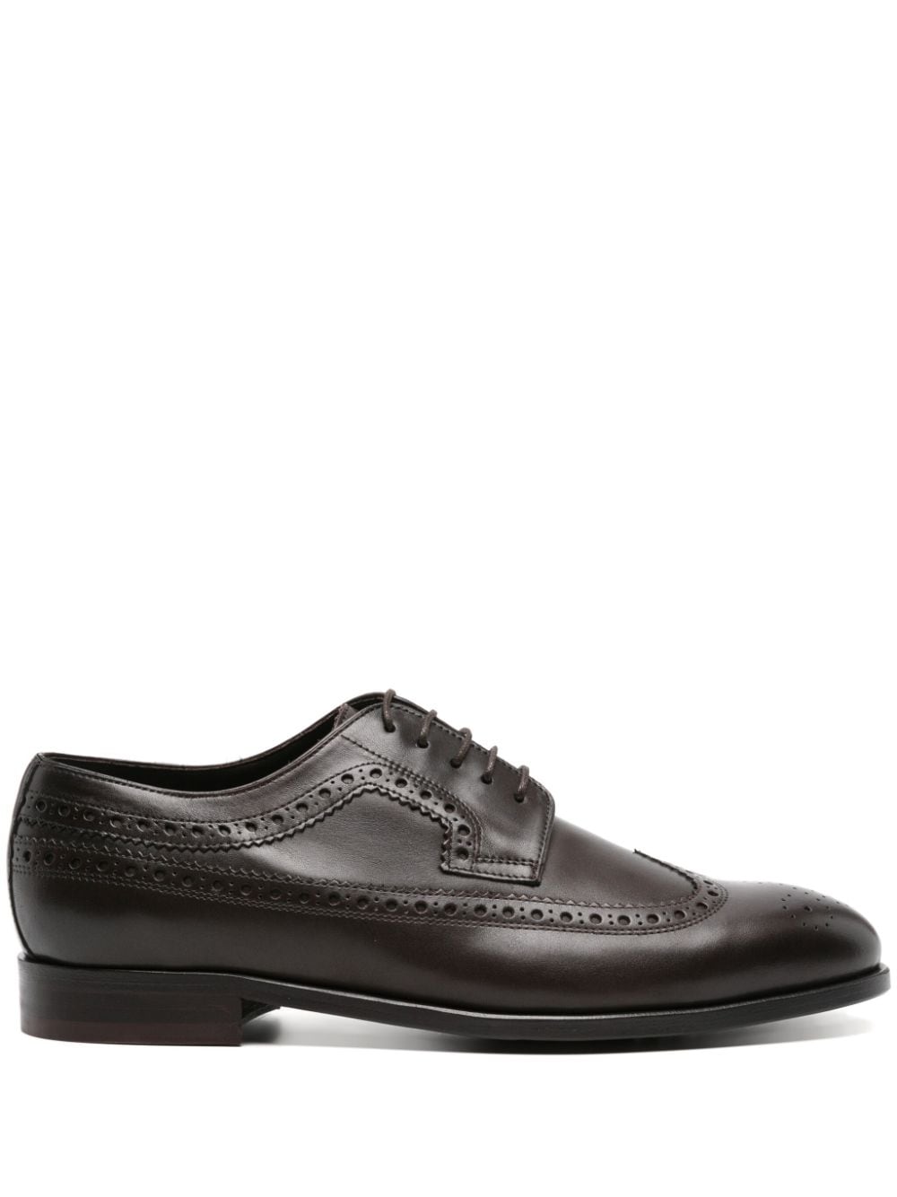 PS Paul Smith low stacked-heel leather brogues - Brown von PS Paul Smith