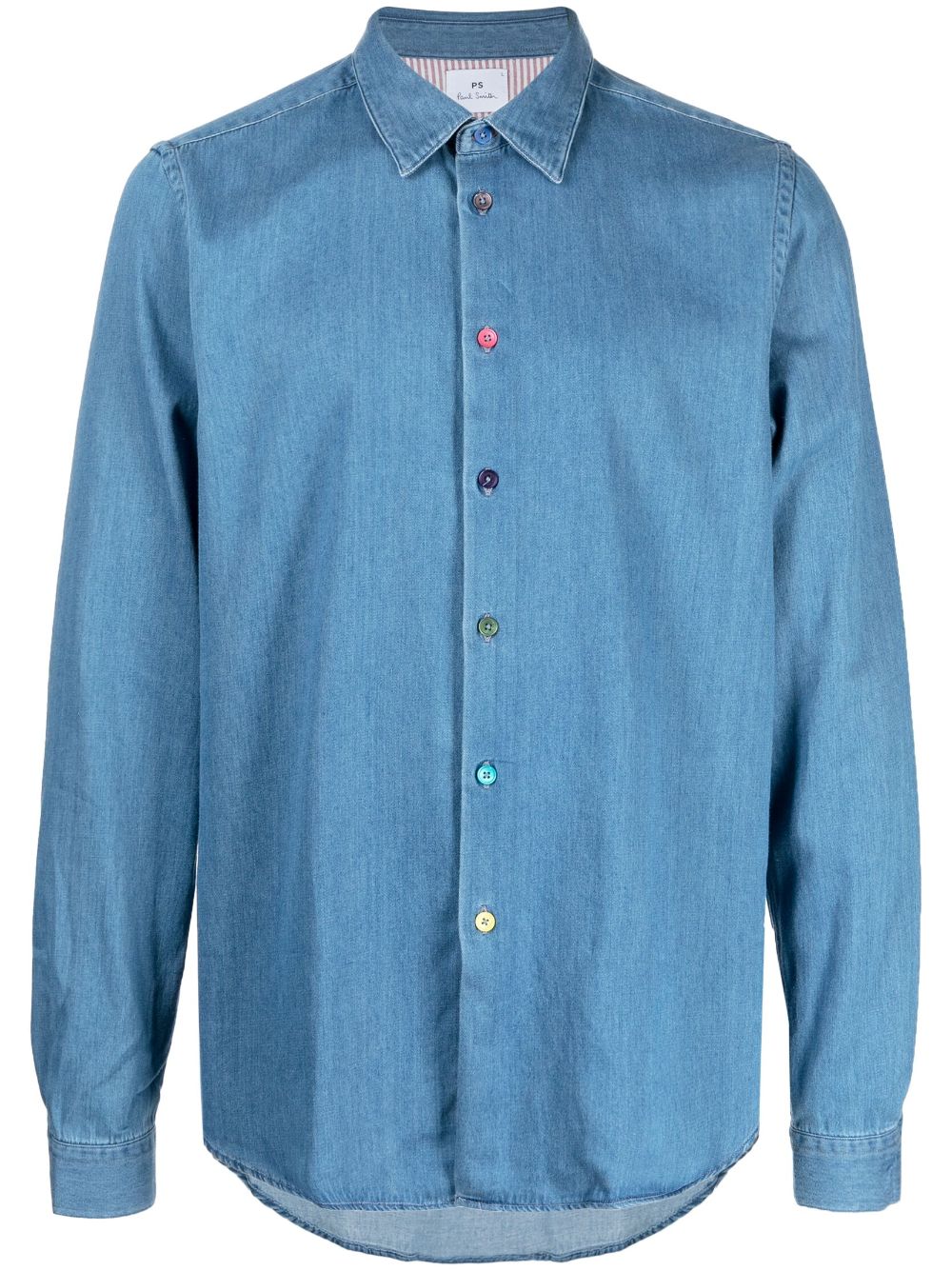 PS Paul Smith mid-wash long-sleeve denim shirt - Blue von PS Paul Smith