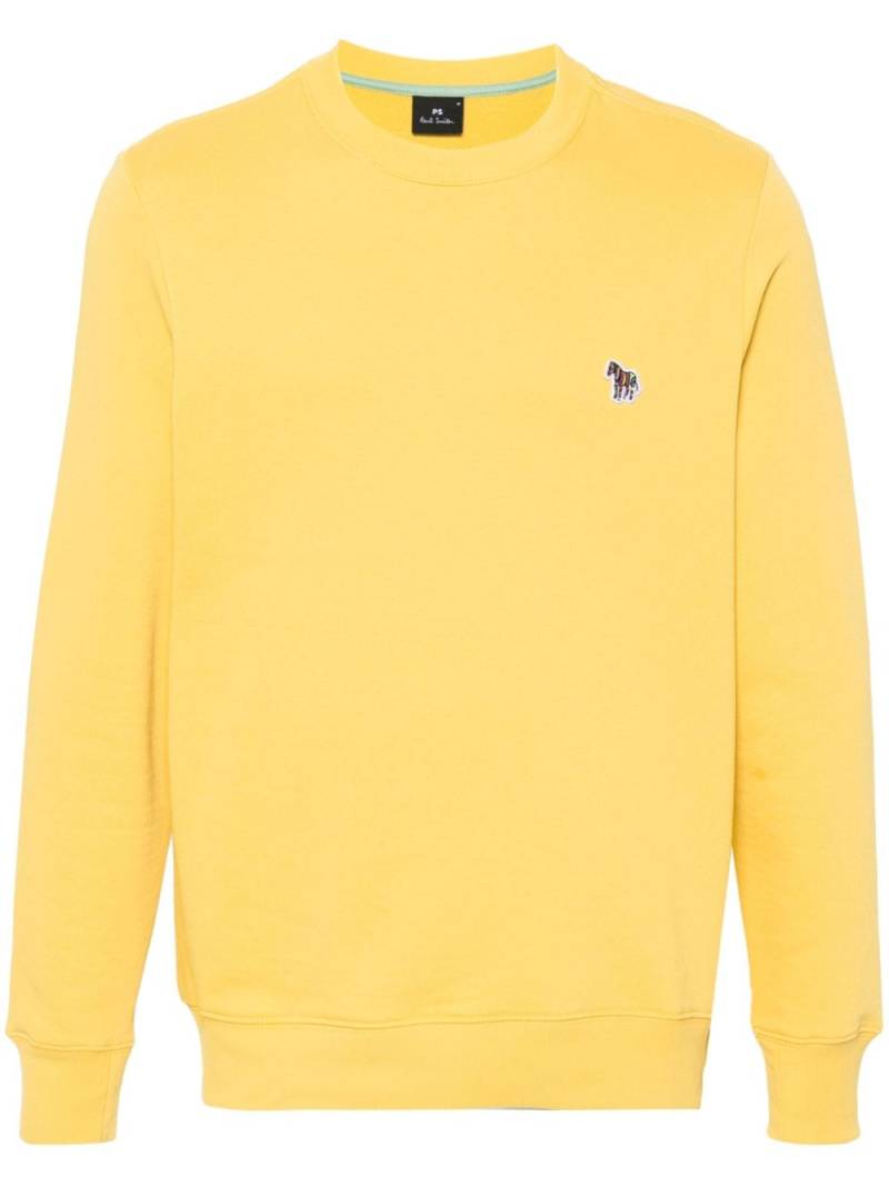 PS Paul Smith motif-appliqué cotton sweatshirt - Yellow von PS Paul Smith