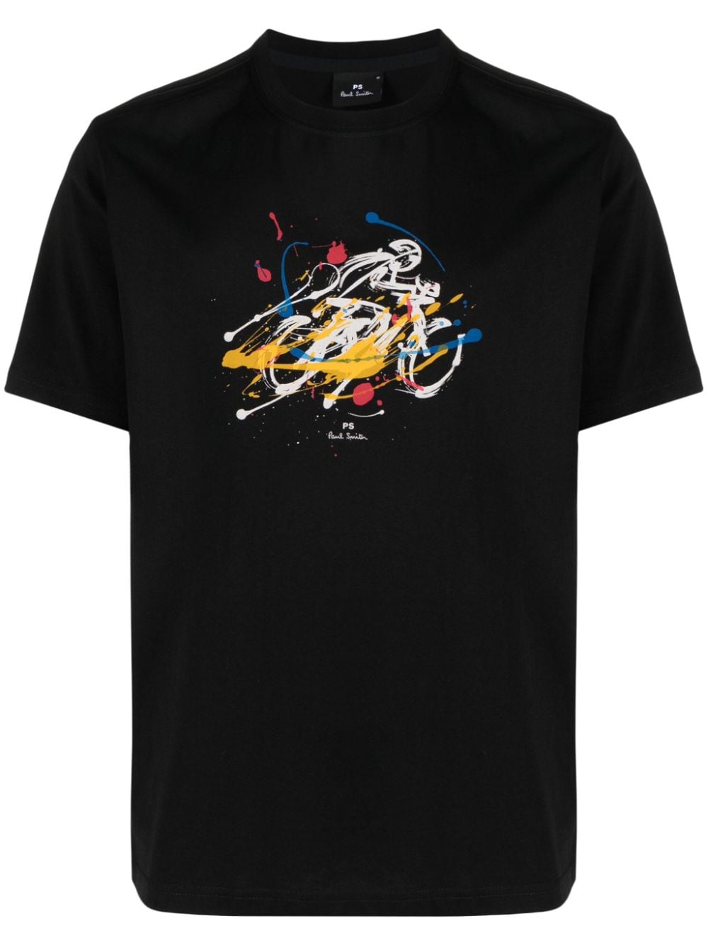 PS Paul Smith paint splatter-print cotton T-shirt - Black von PS Paul Smith