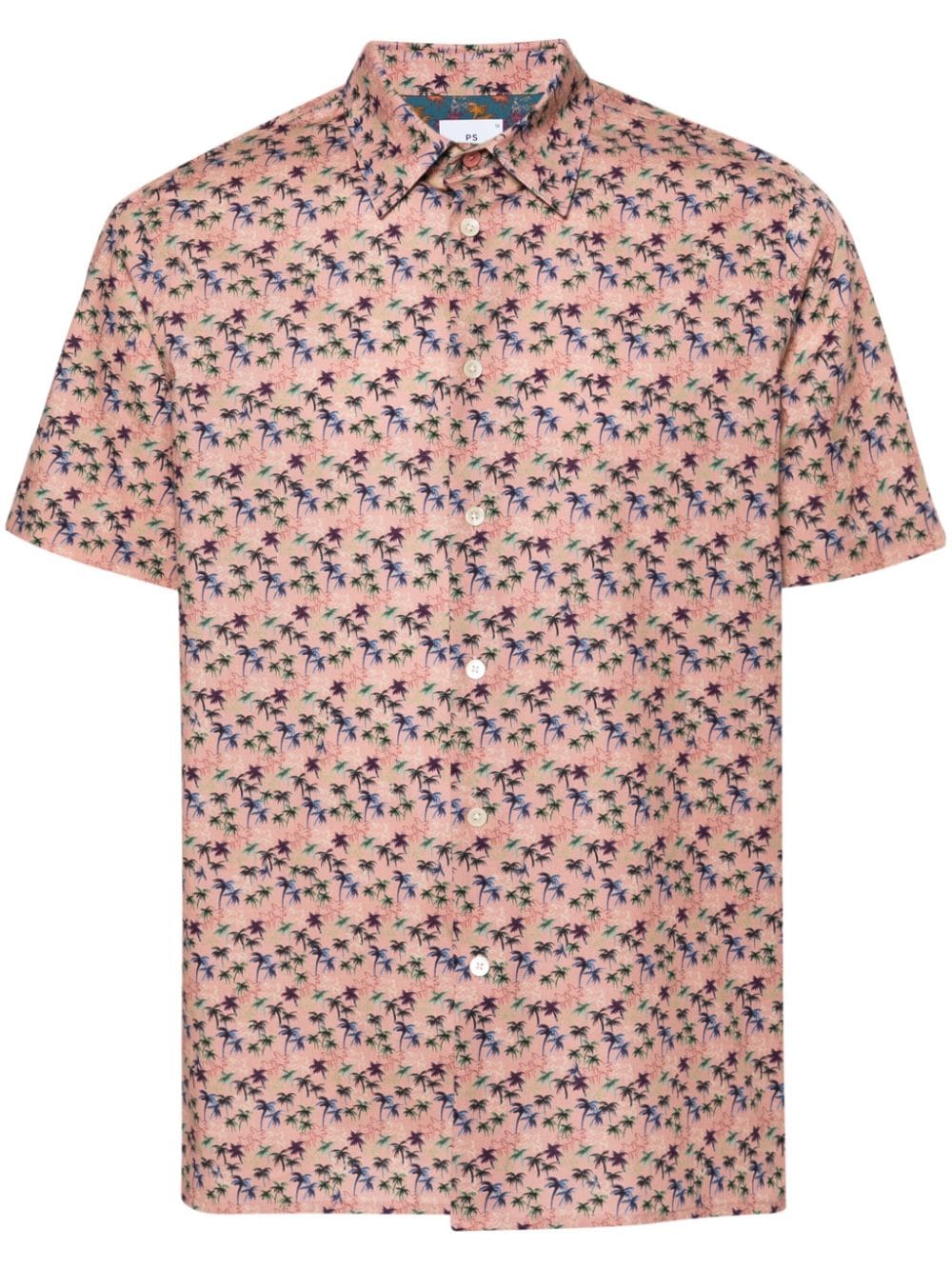 PS Paul Smith palm tree-print short-sleeve shirt - Pink von PS Paul Smith