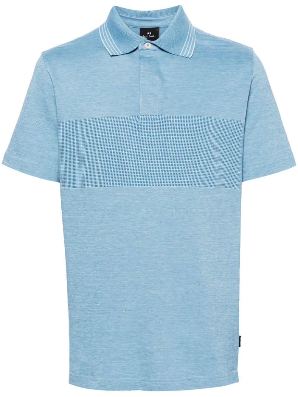 PS Paul Smith panelled organic cotton polo shirt - Blue von PS Paul Smith