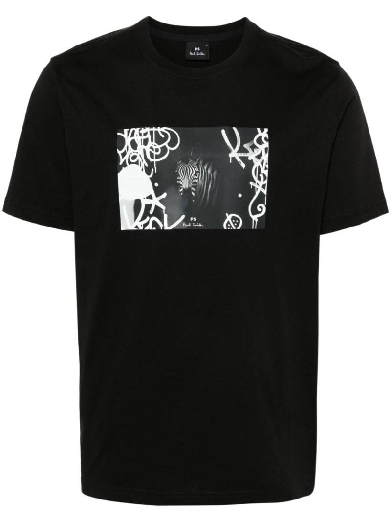 PS Paul Smith photograph-print organic-cotton T-shirt - Black von PS Paul Smith