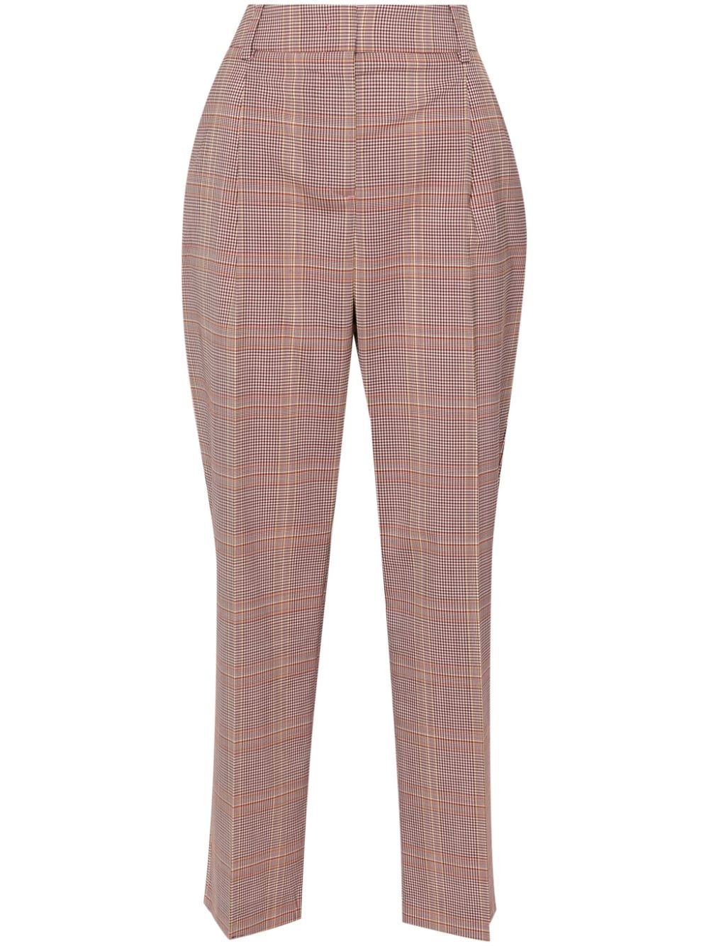 PS Paul Smith plaid-check cropped trousers - Brown von PS Paul Smith
