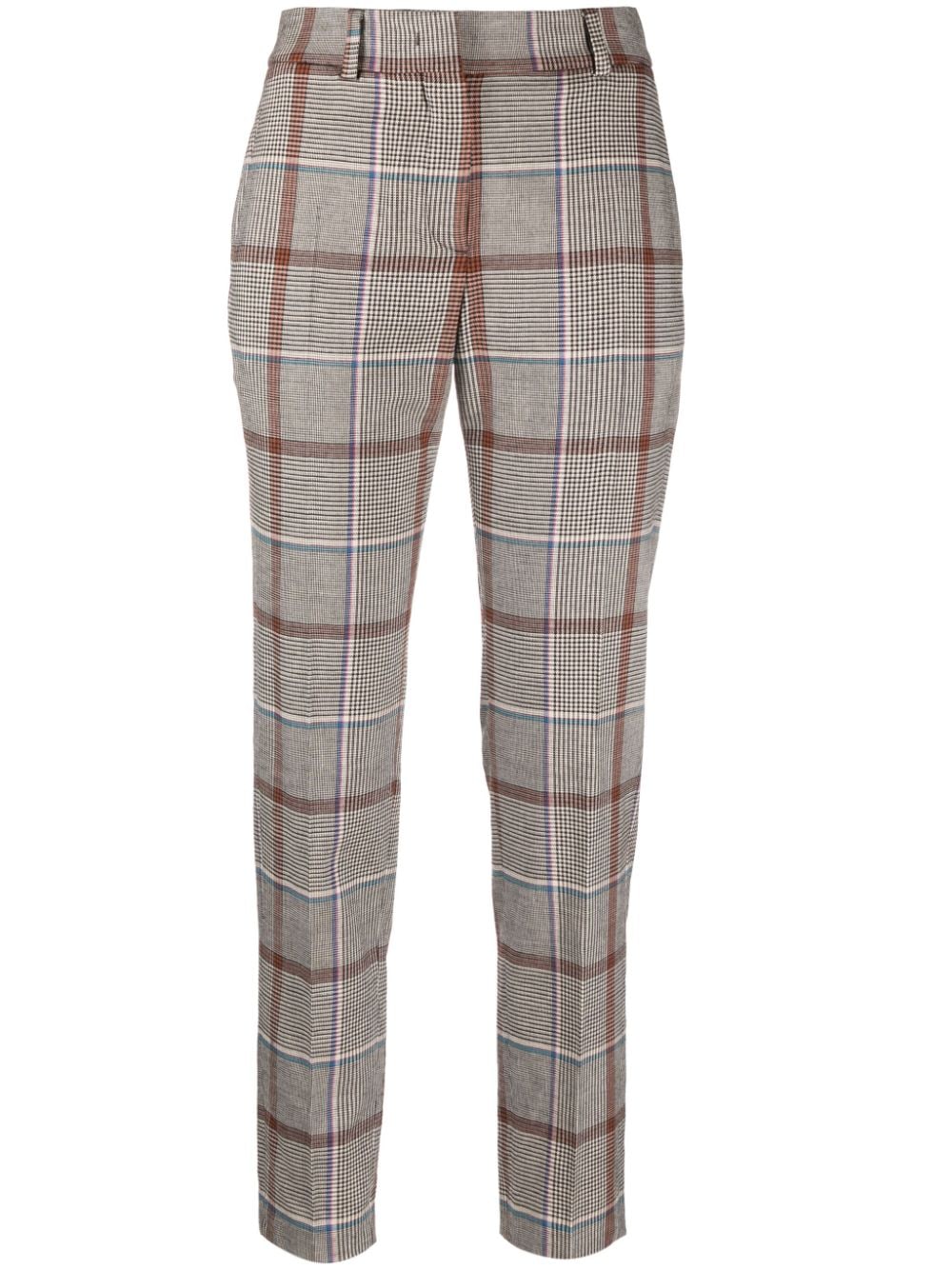 PS Paul Smith plaid check-print straight-leg trousers - Neutrals von PS Paul Smith