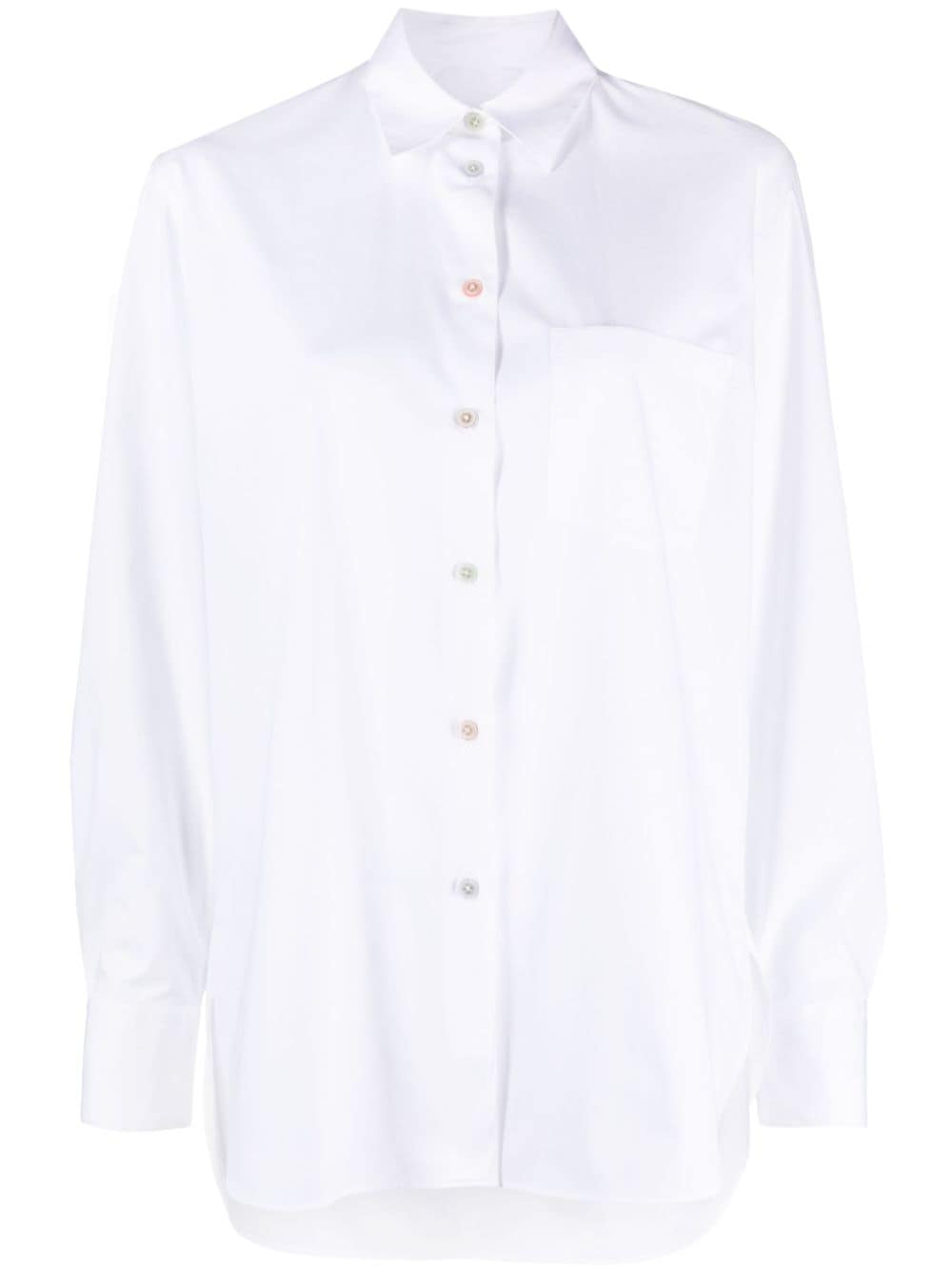 PS Paul Smith pointed-collar organic cotton blend shirt - White von PS Paul Smith