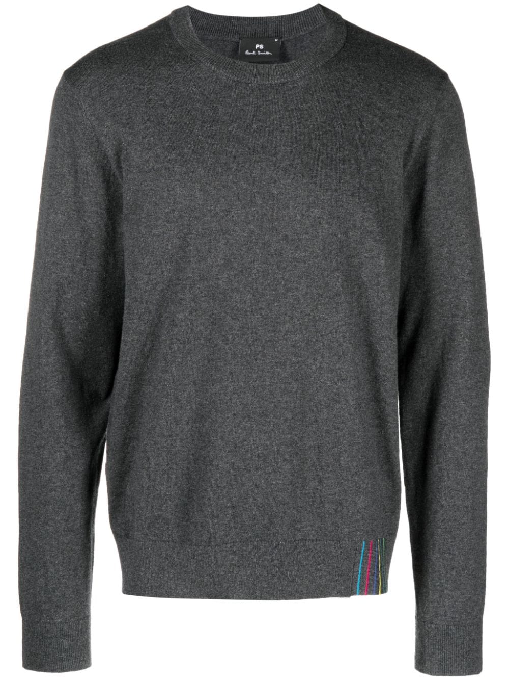 PS Paul Smith rainbow-stripe fine-knit jumper - Grey von PS Paul Smith