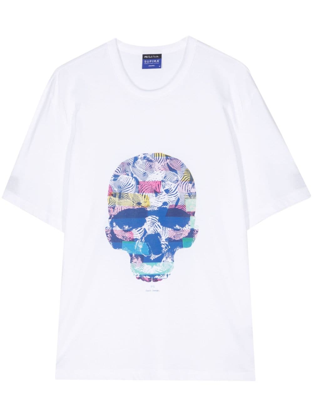 PS Paul Smith skull-print cotton T-shirt - White von PS Paul Smith