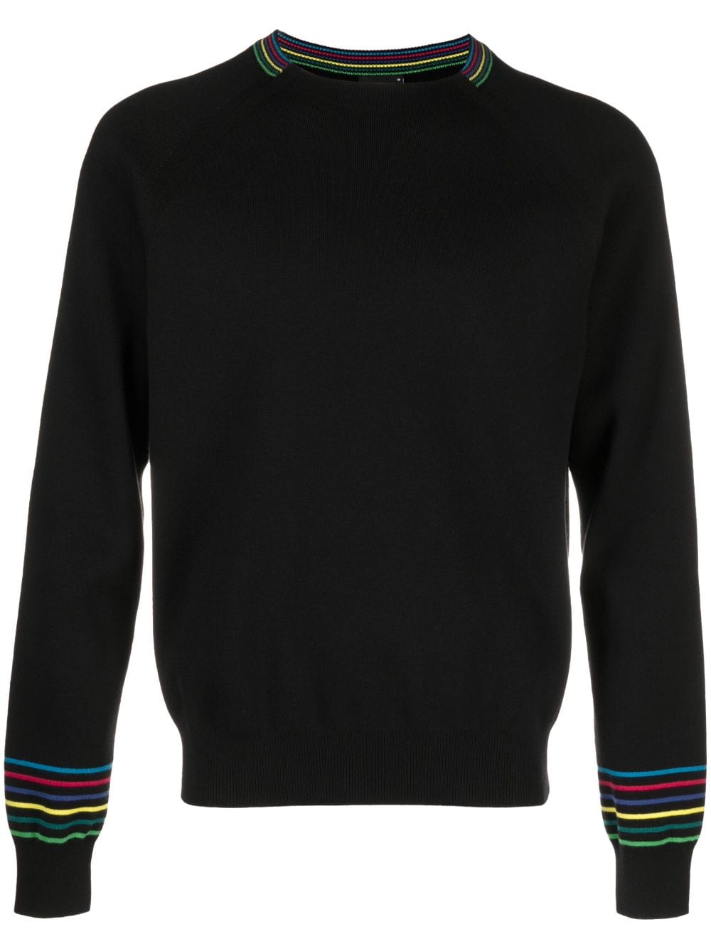 PS Paul Smith stripe-detail organic cotton jumper - Black von PS Paul Smith