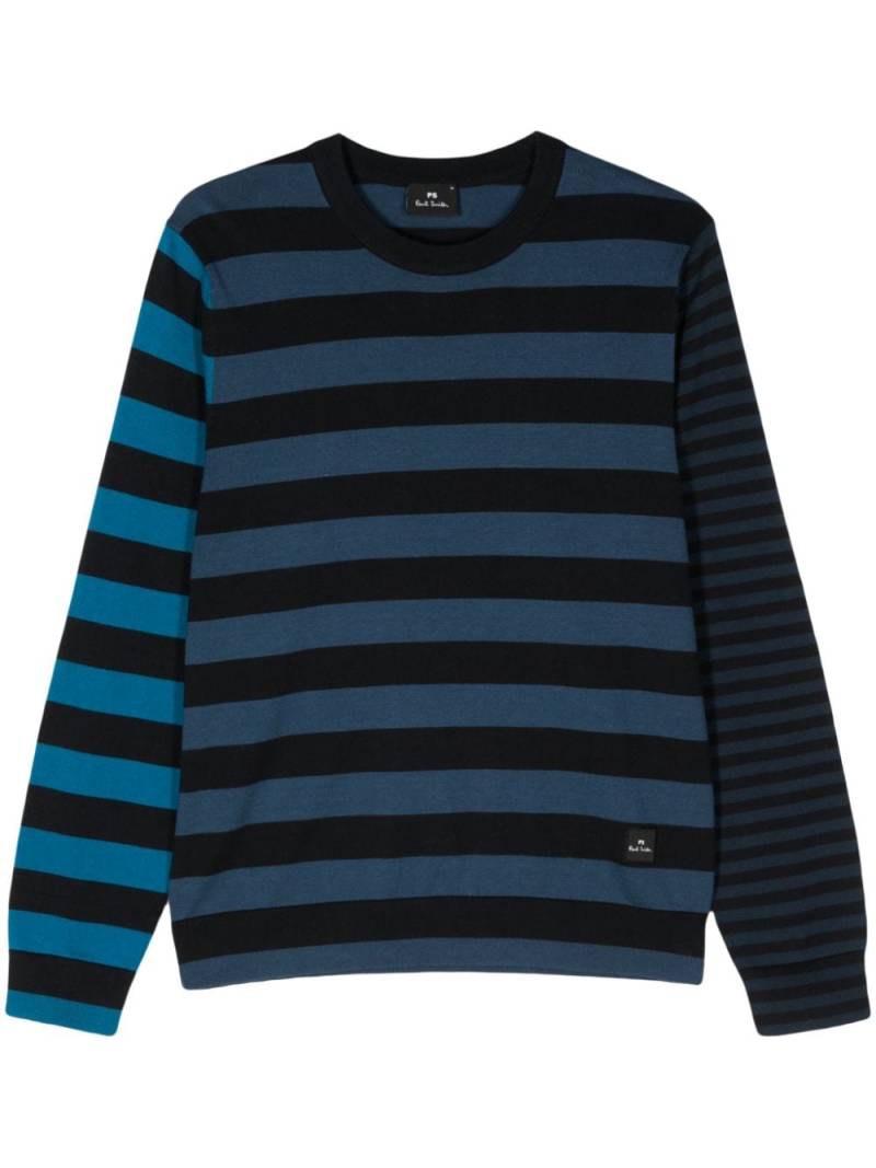 PS Paul Smith stripe-pattern cotton jumper - Black von PS Paul Smith