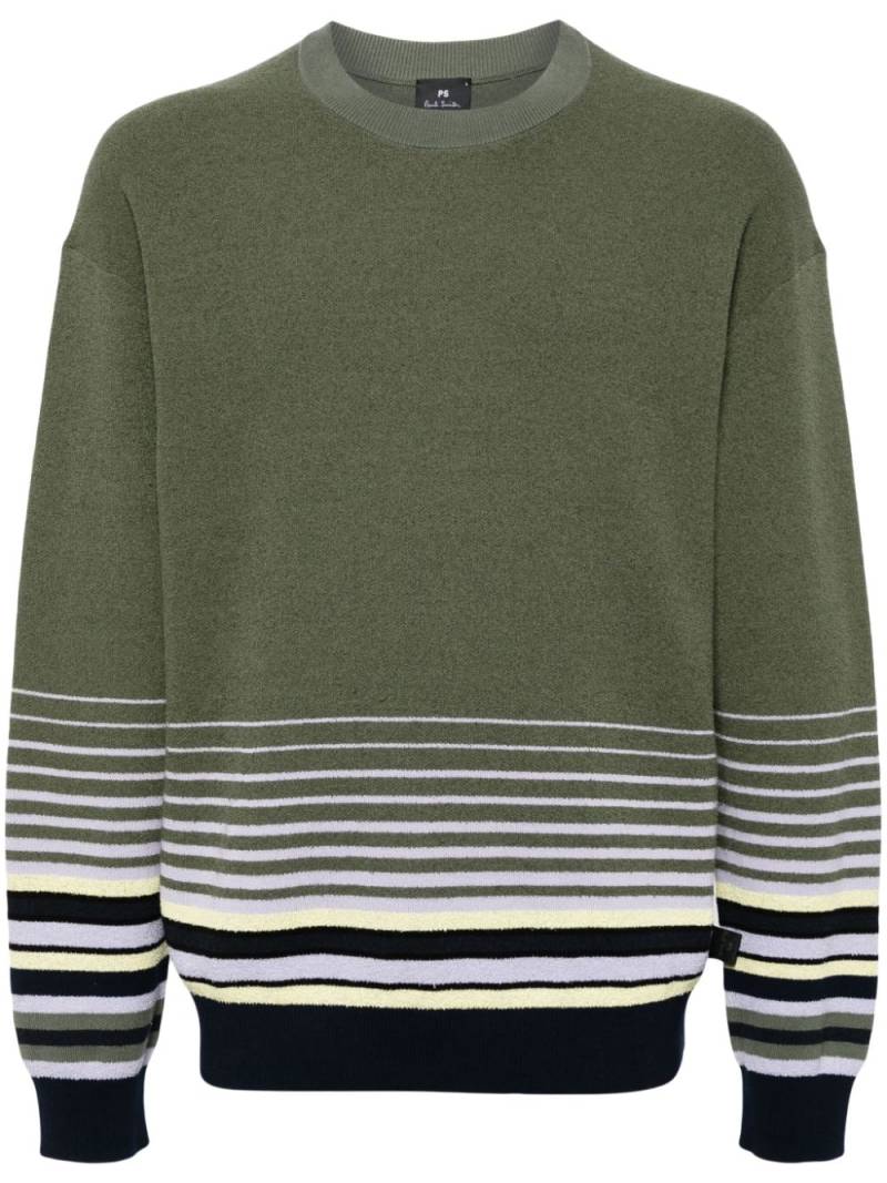 PS Paul Smith striped crew-neck sweatshirt - Green von PS Paul Smith