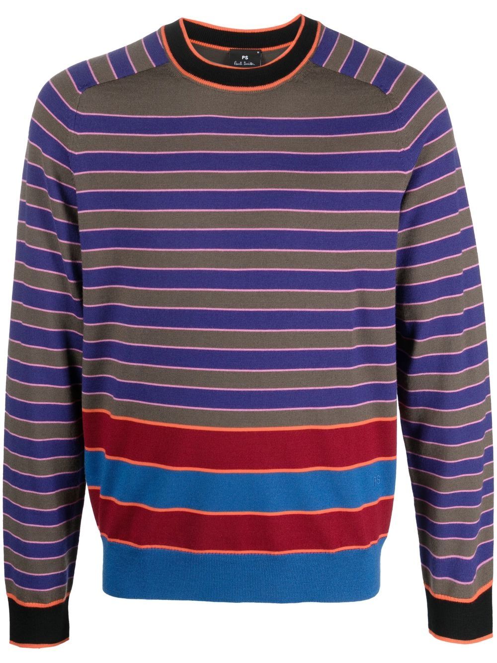 PS Paul Smith striped merino-wool jumper - Blue von PS Paul Smith